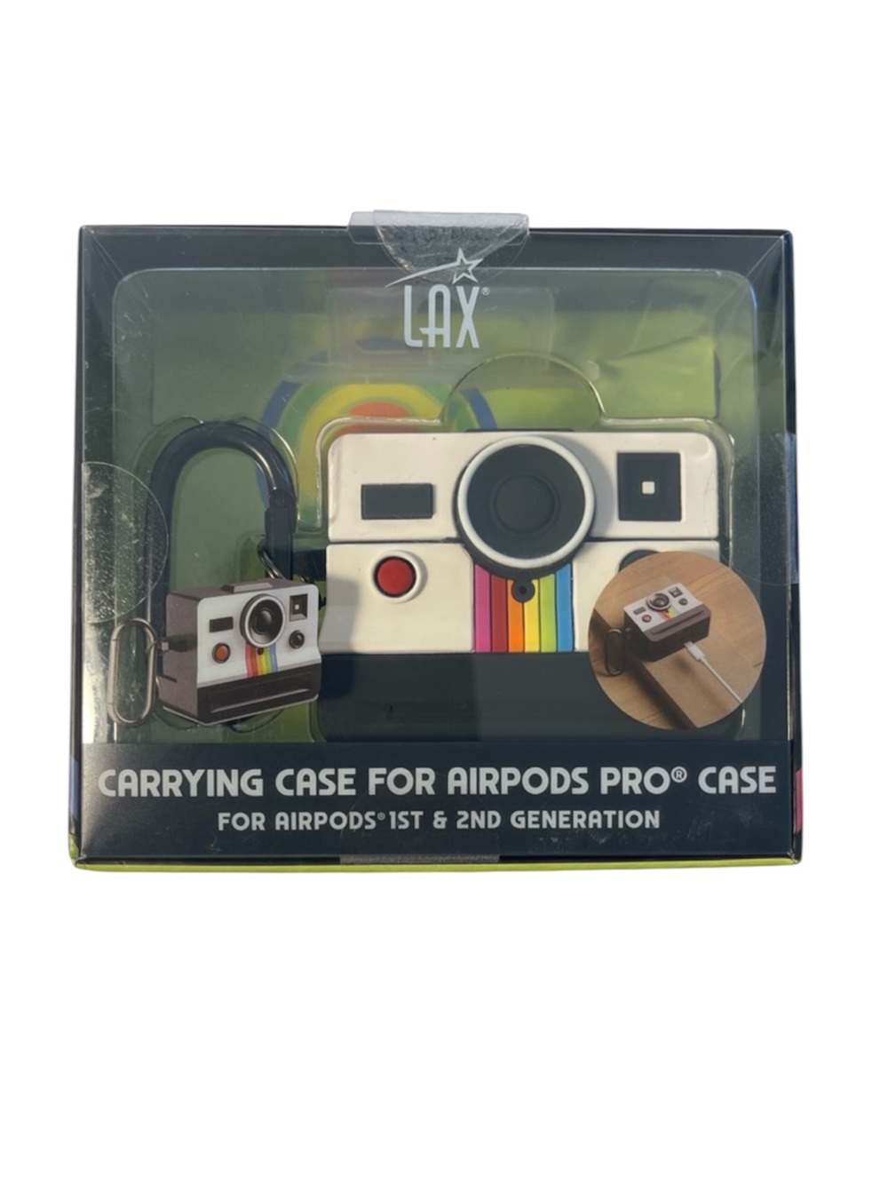 LAX Retro Polaroid Carrying Case for AirPods Pro Case NWT ***